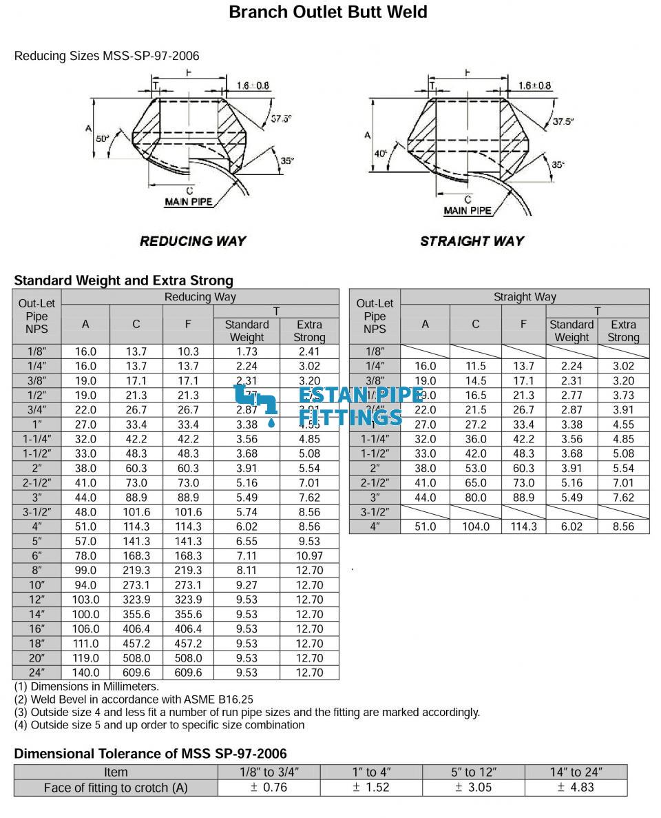 Weldolet Fitting ESTAN PIPE FITTINGS CO LTD weldolet-fitting-estan-pipe-fittings-co-ltd